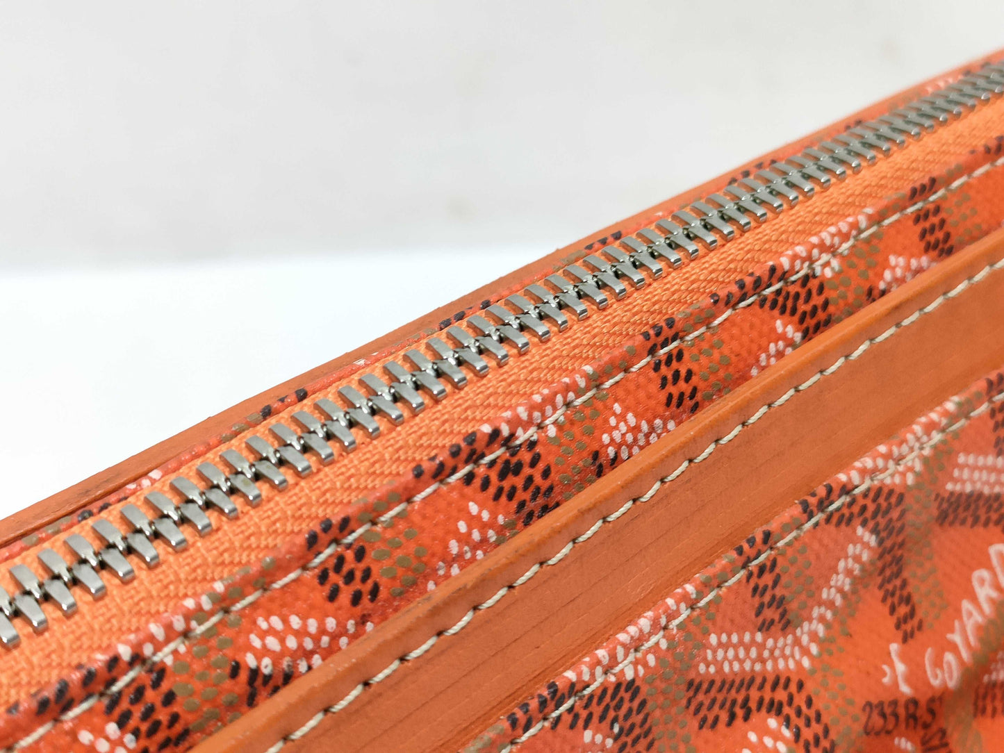 GOYARD Miroir PM Zip Pouch Orange Clutch Bag
