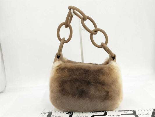CHANEL Lapin Fur Chain Shoulder Bag