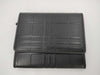 BURBERRY Burberry embossed check black leather wallet