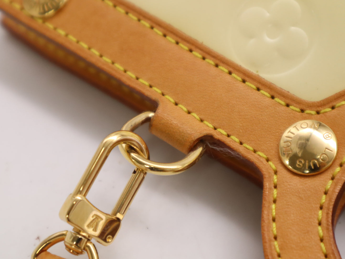 LOUIS VUITTON M91372 Vernis Roxbury Drive Noisette Handbag with Shoulder Strap