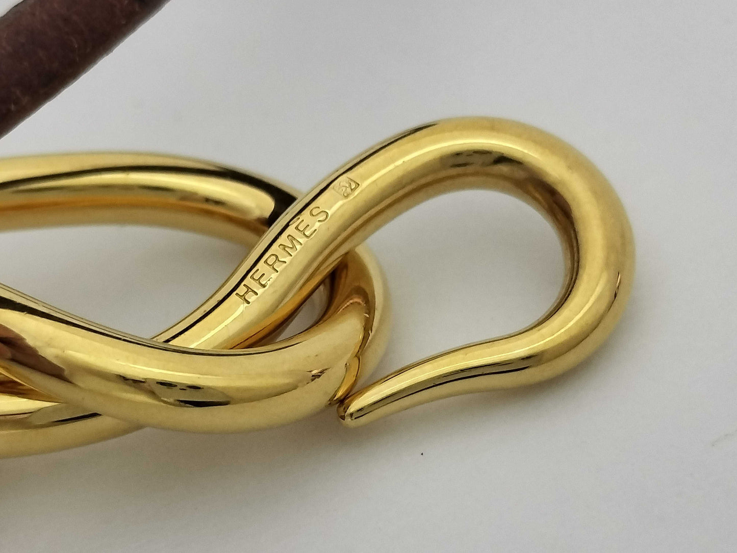 HERMES Jumbo Bracelet Leather Bangle