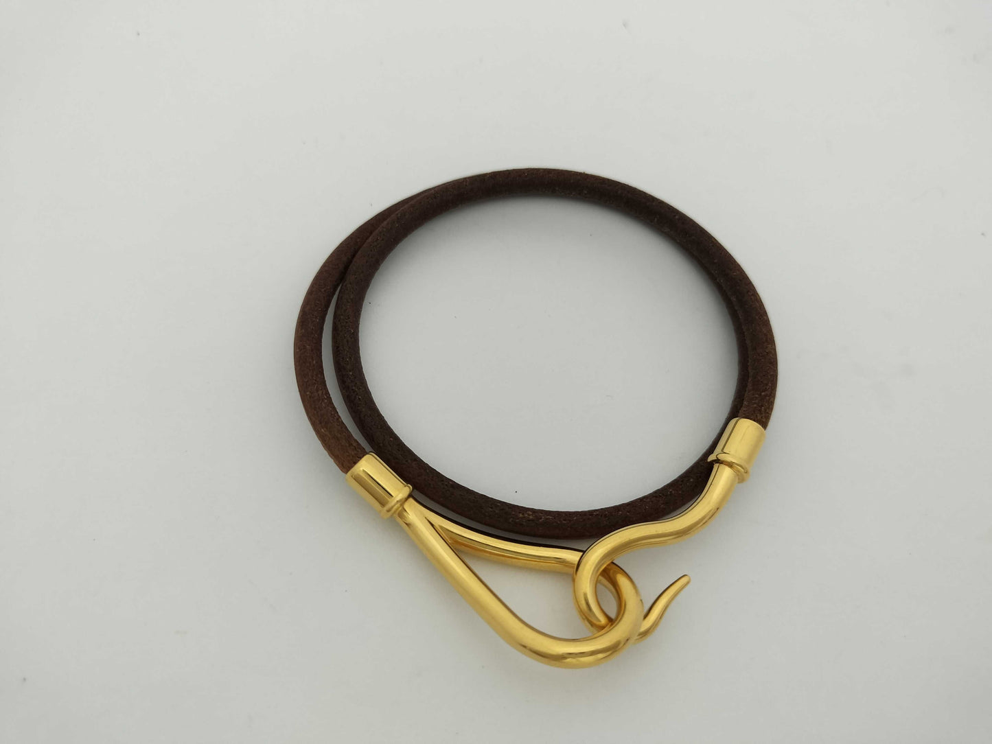 HERMES Jumbo Bracelet Leather Bangle