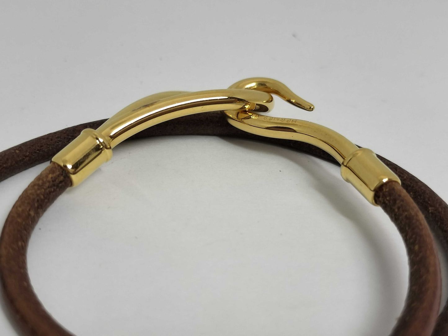 HERMES Jumbo Bracelet Leather Bangle