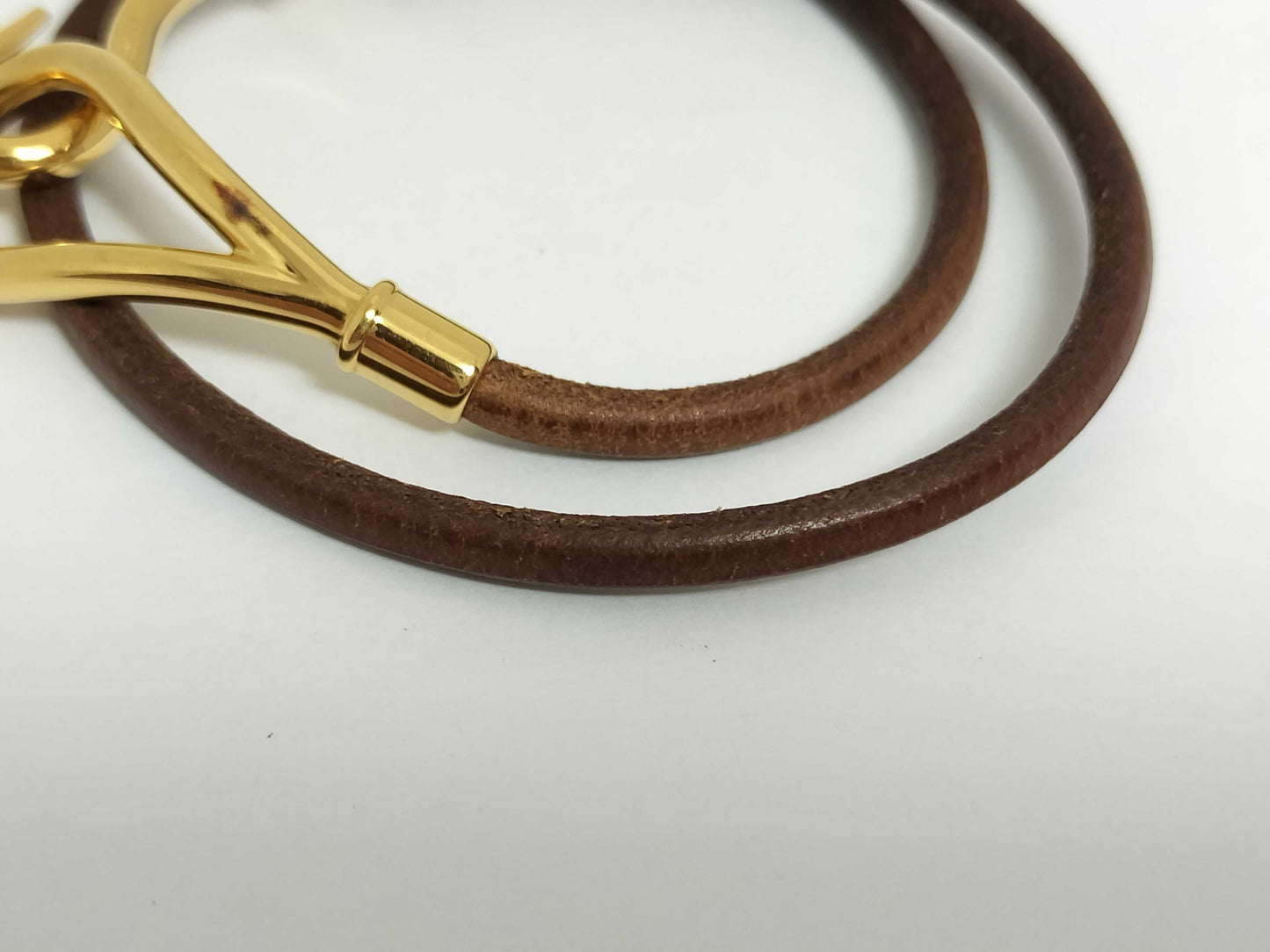HERMES Jumbo Bracelet Leather Bangle