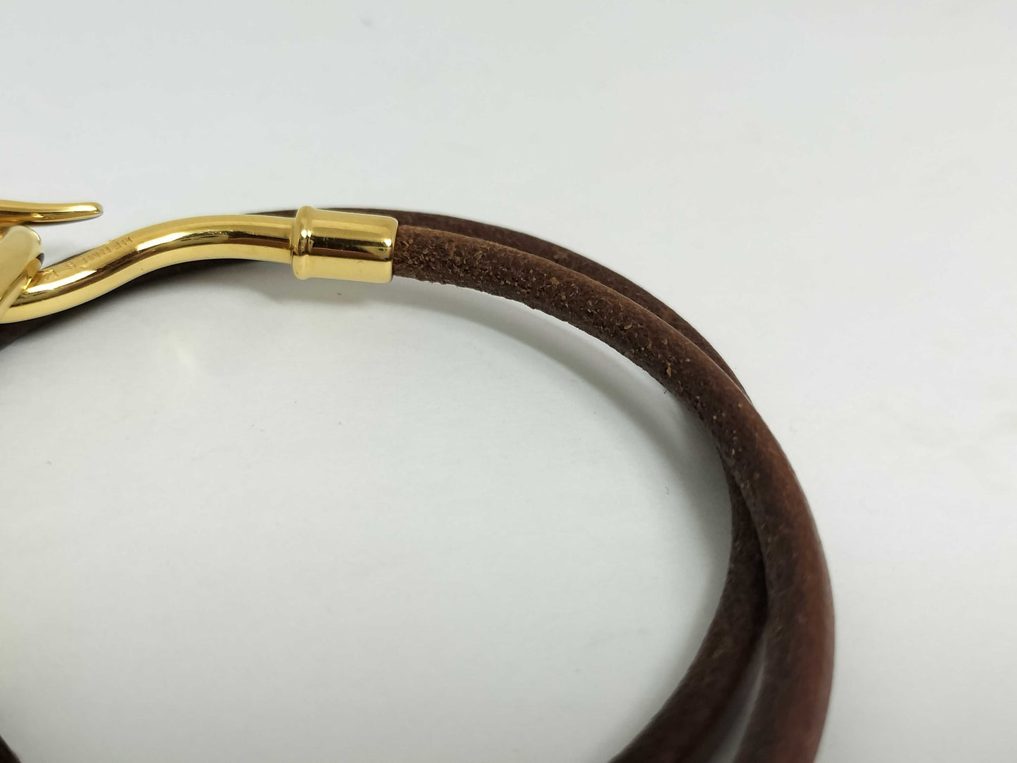 HERMES Jumbo Bracelet Leather Bangle