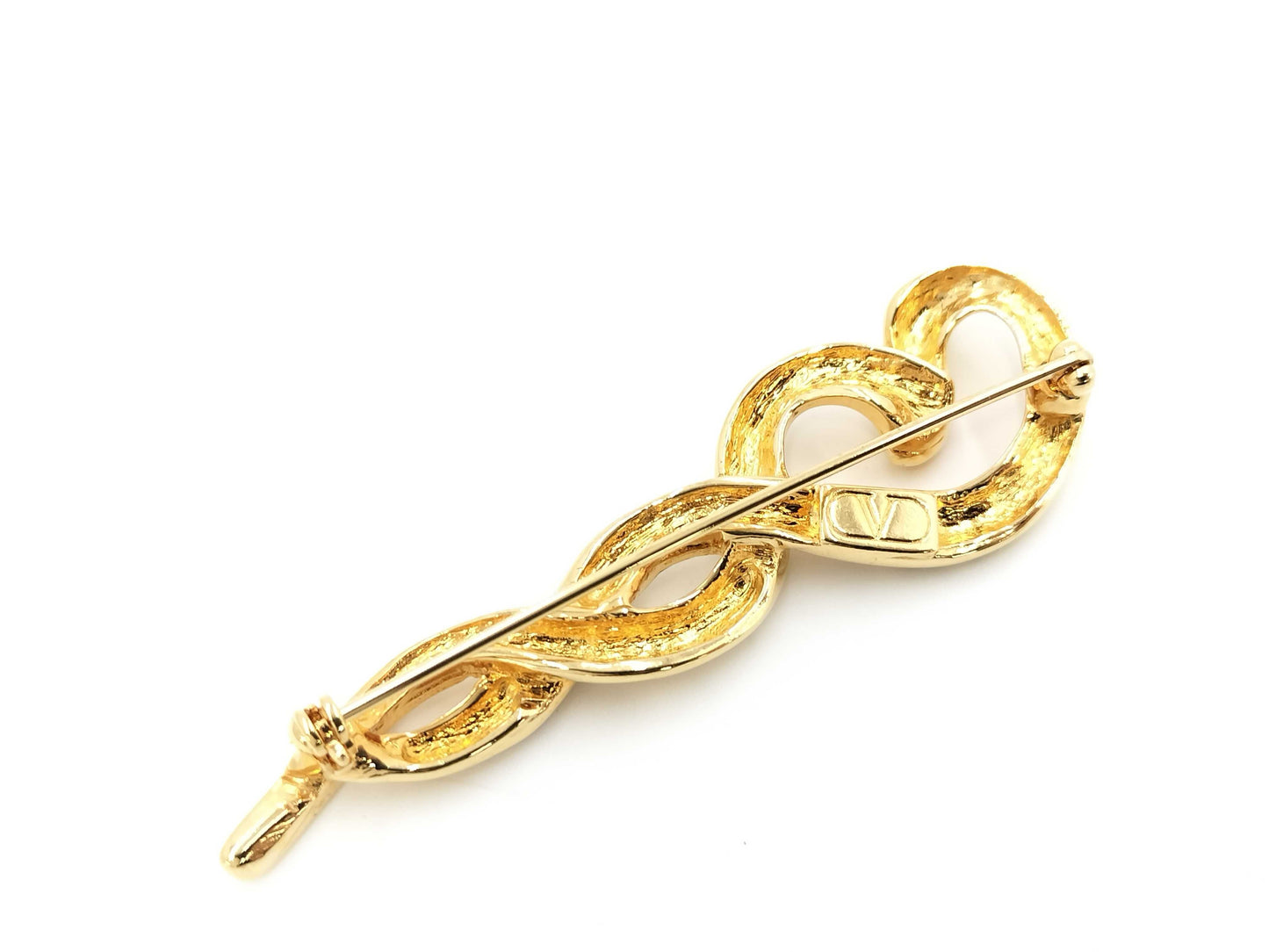 VALENTINO Valentino logo brooch