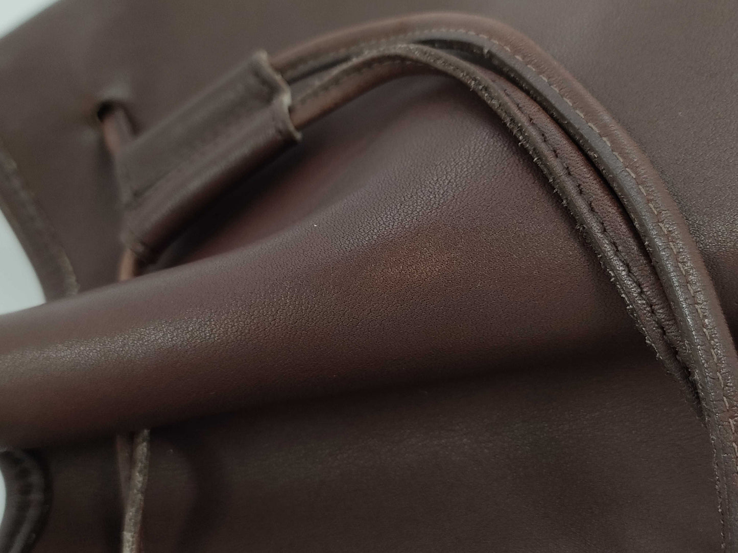 COACH Shoulder Bag, Drawstring, Leather, Brown
