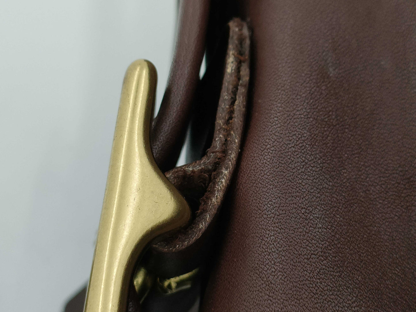 COACH Shoulder Bag, Drawstring, Leather, Brown