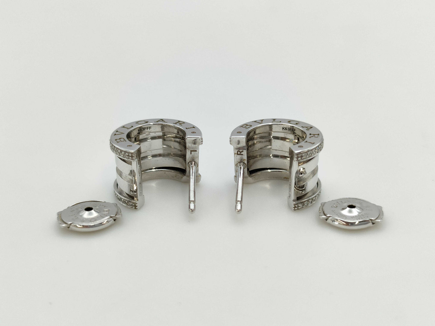 BVLGARI B.zero1 Diamond WG Au750 7.6g Earrings