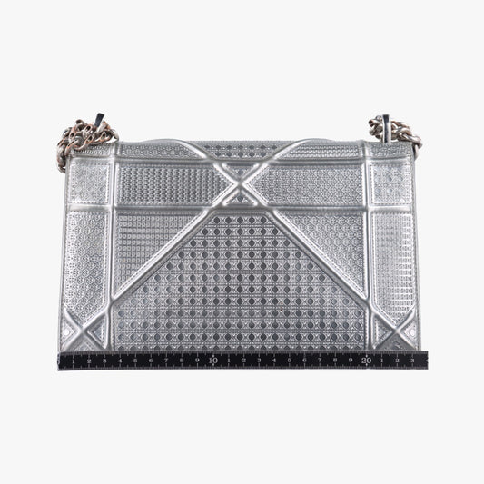 Dior Diorama Silver Leather 09-BO-1116 Shoulder Bag