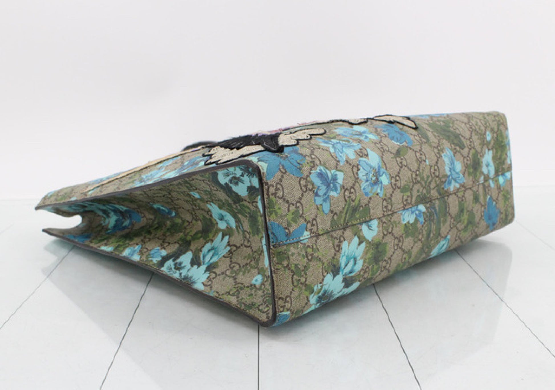 GUCCI GG Blooms Bee 2WAY Tote Bag with Strap and Bag