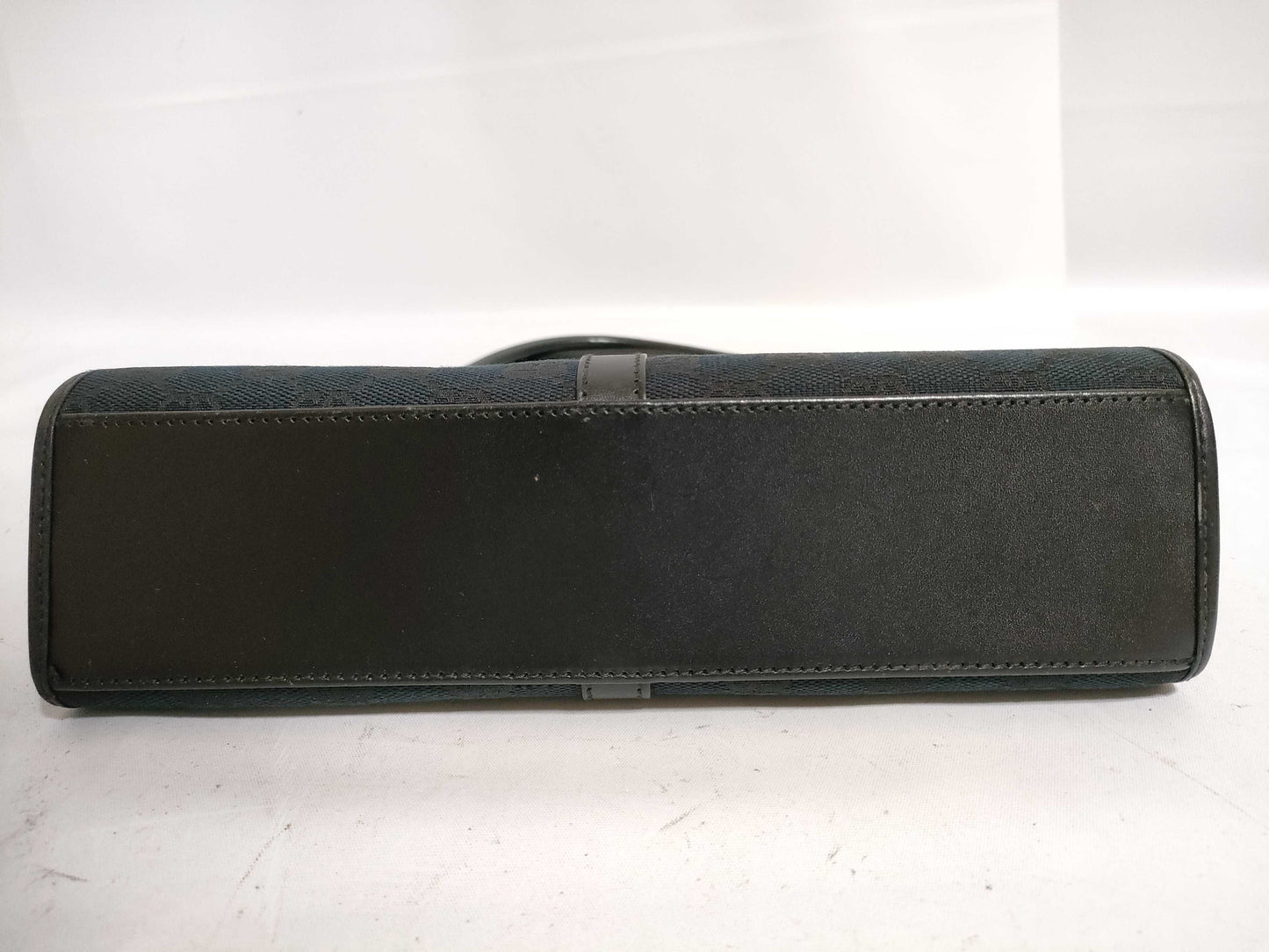 GUCCI Gucci Jackie Shoulder GG Canvas Black Leather Shoulder Bag