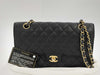 CHANEL Matelasse 25 Double Flap Caviar Black Chain Shoulder Bag