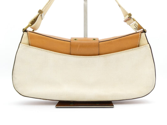 Dior Street Chic Leather Canvas Shoulder Bag