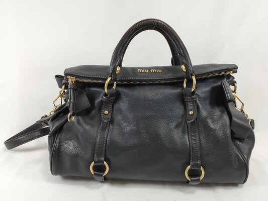 Miu Miu 2-Way Handbag Black