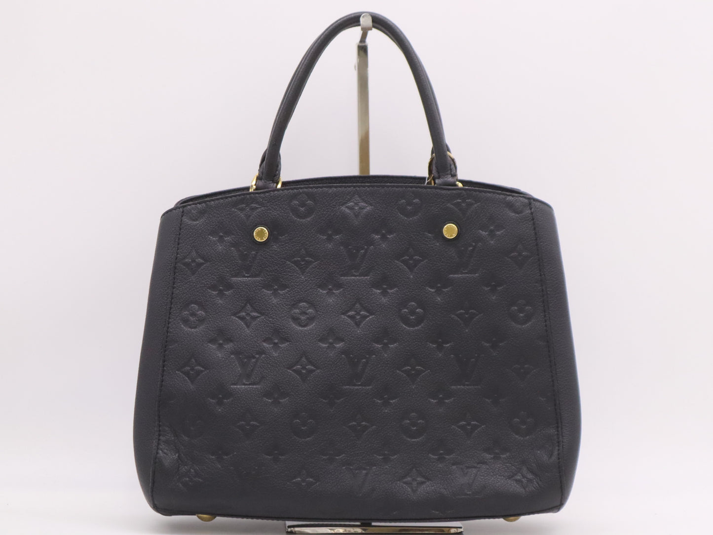 LOUIS VUITTON M41048 Unplanted Montaigne MM Noir TR3184 Handbag with Shoulder Strap, Crochette, Poignier, Cadena Keys x2