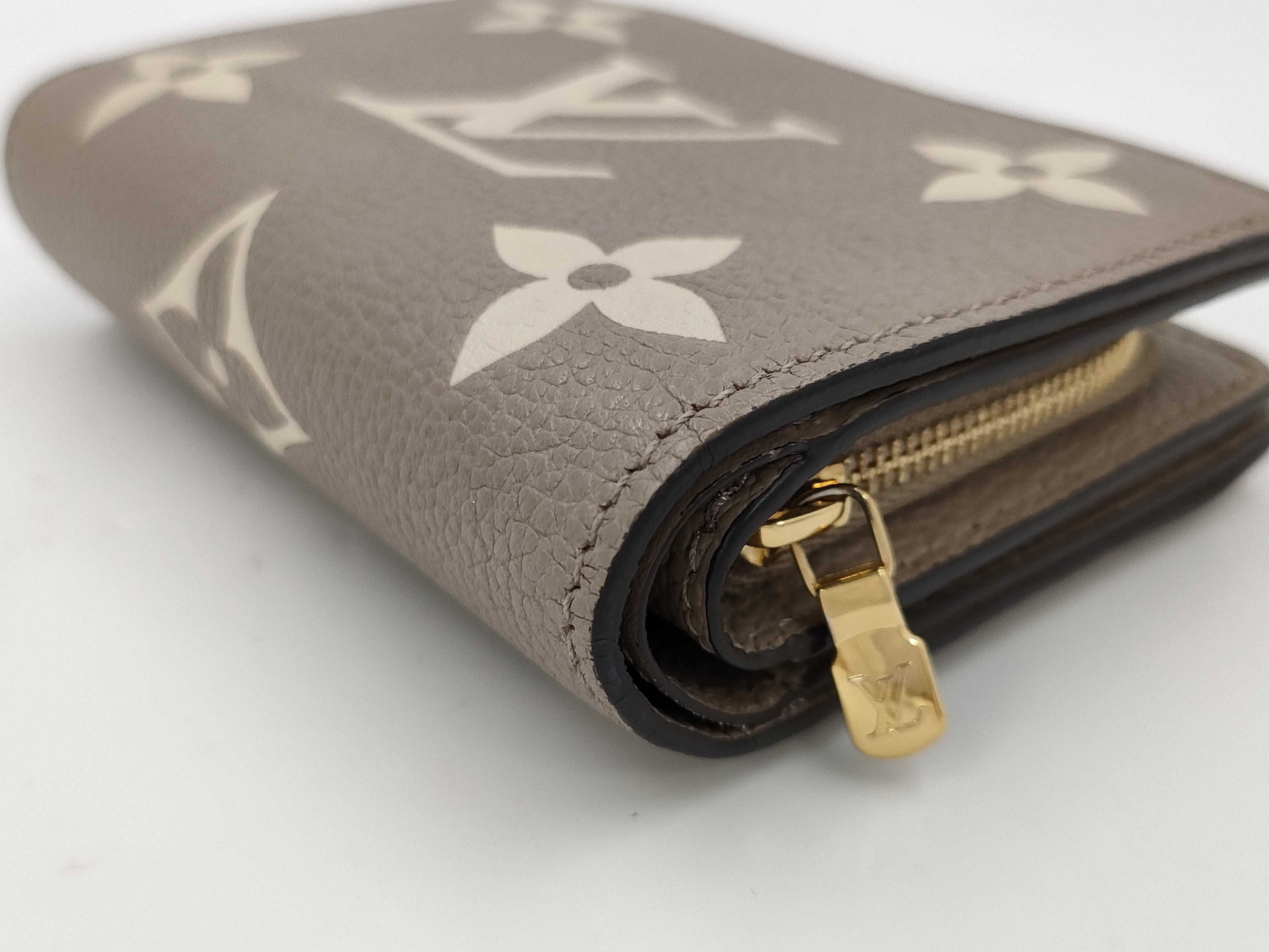 LOUIS VUITTON Monogram Empreinte Portefeuille Claire M82370 with box, dust bag, instruction manual, tag, and wallet