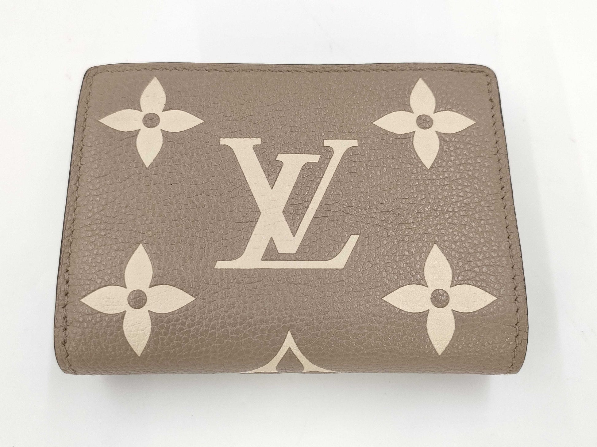 LOUIS VUITTON Monogram Empreinte Portefeuille Claire M82370 with box, dust bag, instruction manual, tag, and wallet