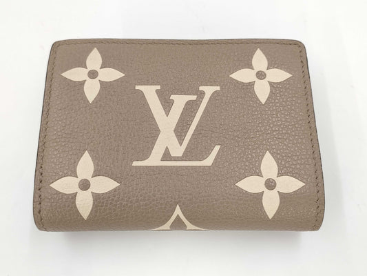 LOUIS VUITTON Monogram Empreinte Portefeuille Claire M82370 with box, dust bag, instruction manual, tag, and wallet