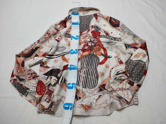 HERMES Margiela period silk shirt size 42 top