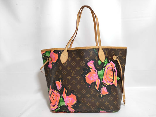 LOUIS VUITTON Monogram Rose Neverful MM Handbag