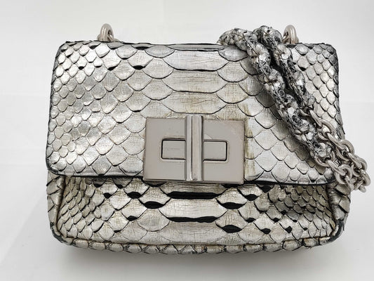Tom Ford Chain Shoulder Bag with Real Python and Turn Lock