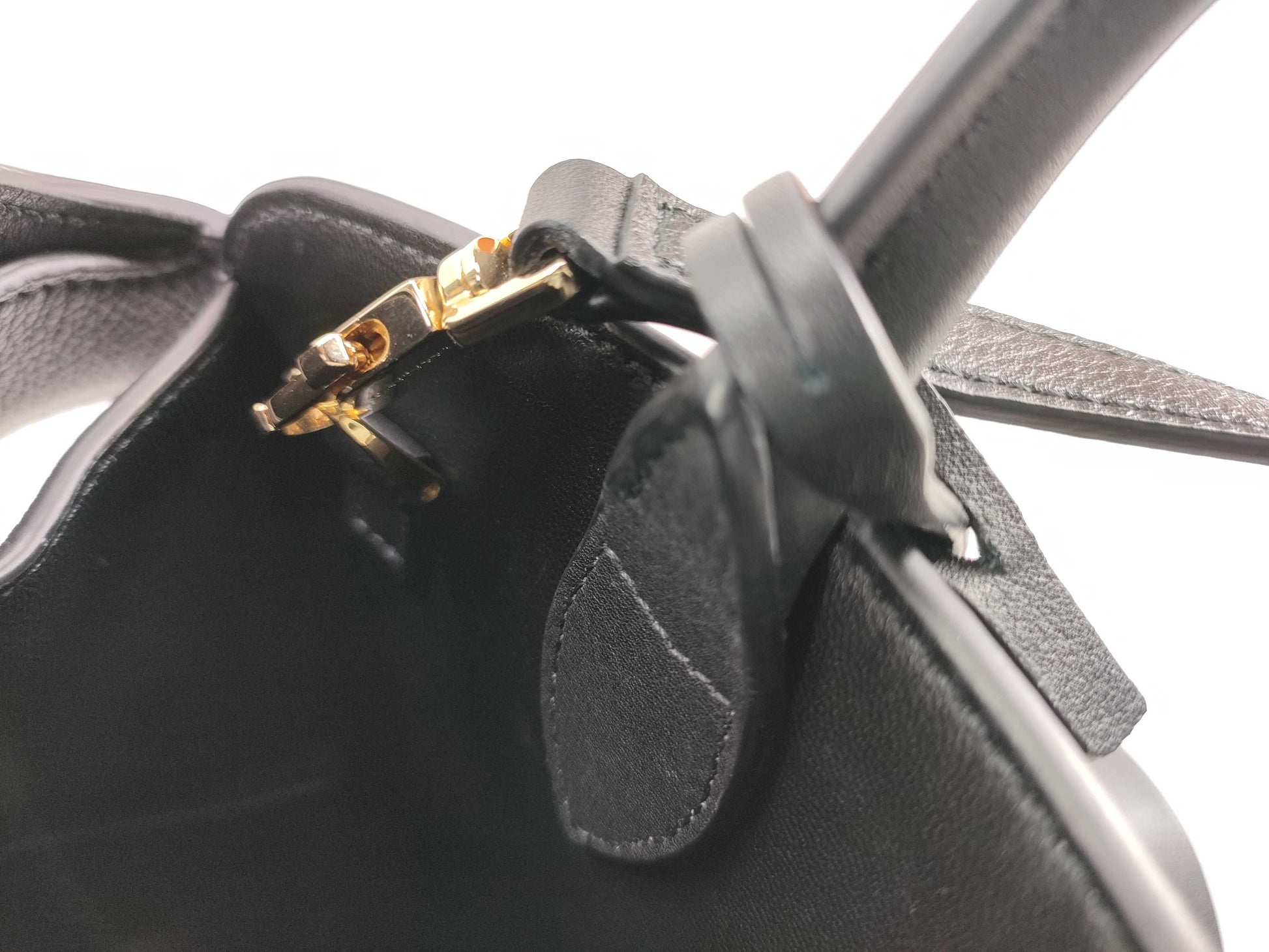 Salvatore Ferragamo Gancini Hug 2-Way Handbag Black Tote Bag