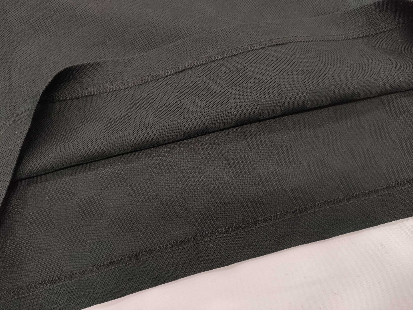 LOUIS VUITTON Damier Mesh T-Shirt, Cotton, Black, Men's, Small