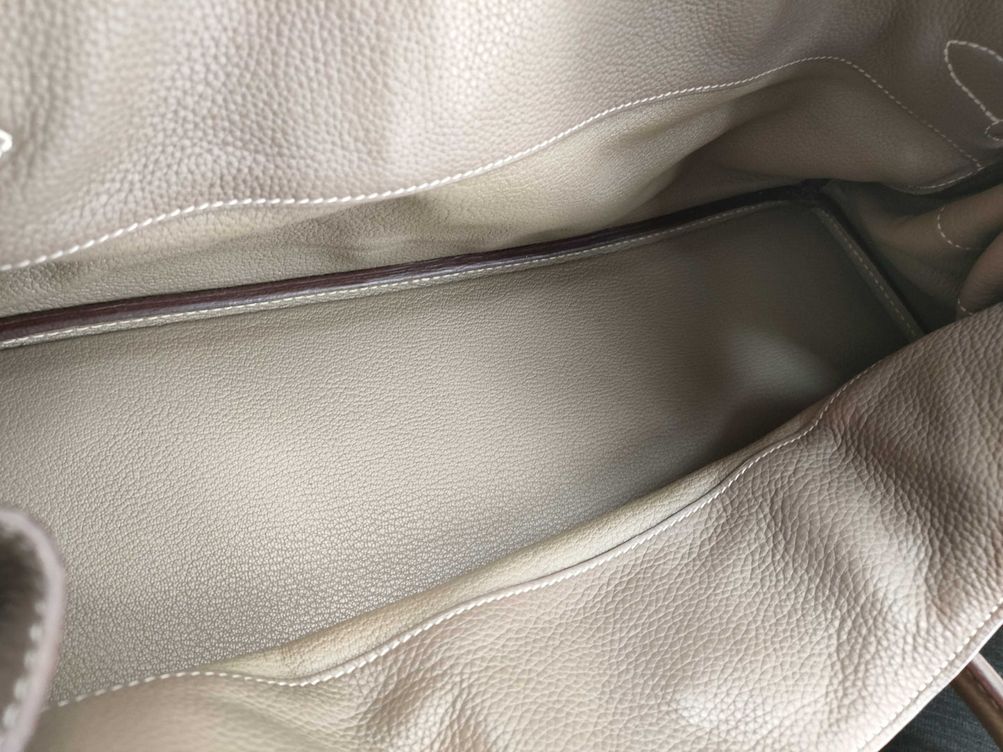 HERMES Birkin Shoulder Birkin Bag, L Engraved, Taurillon, with Padlock, Key, and Clochet