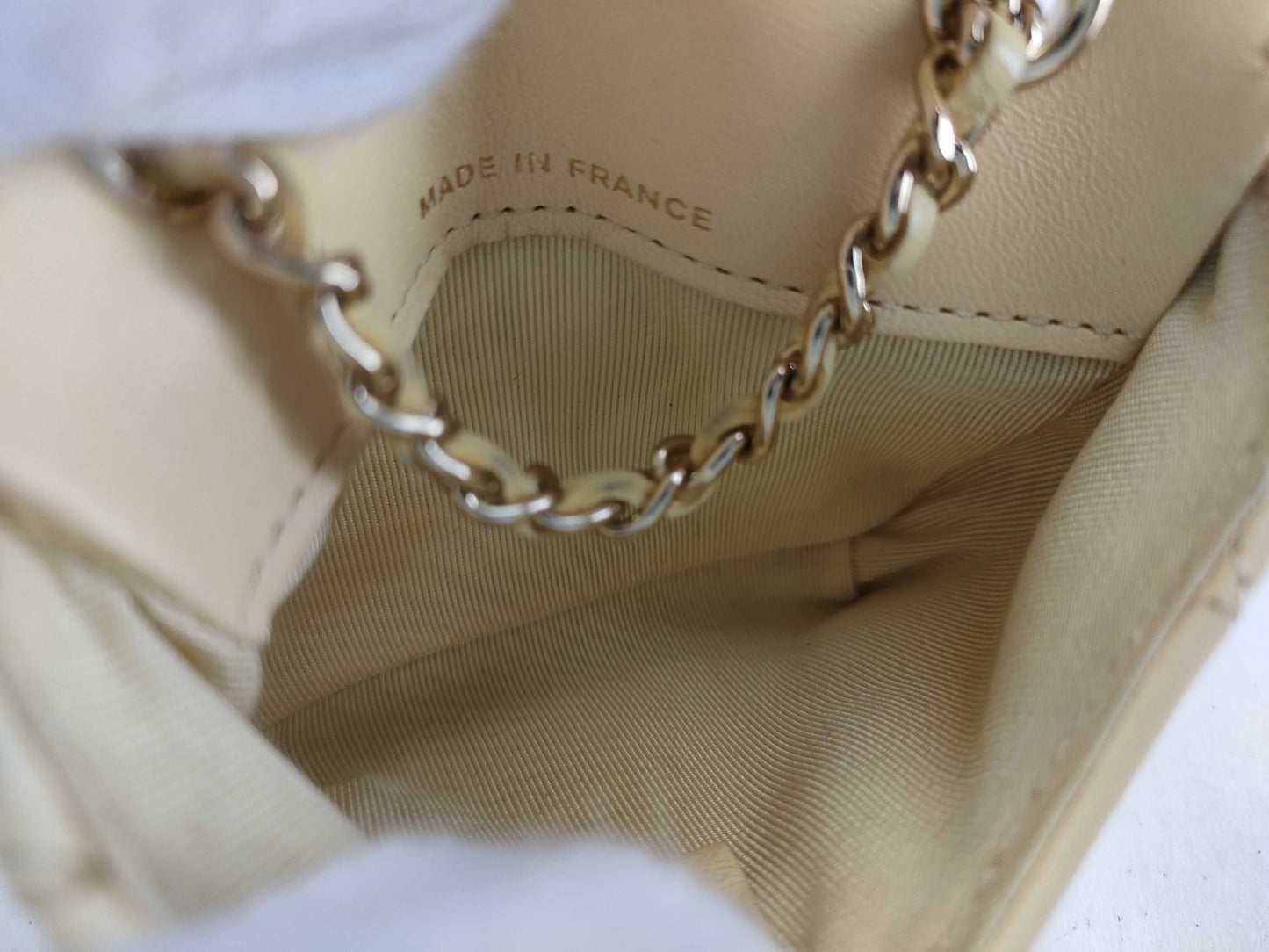 CHANEL Matelasse Chain Mini Waist Pouch Yellow Shoulder Bag