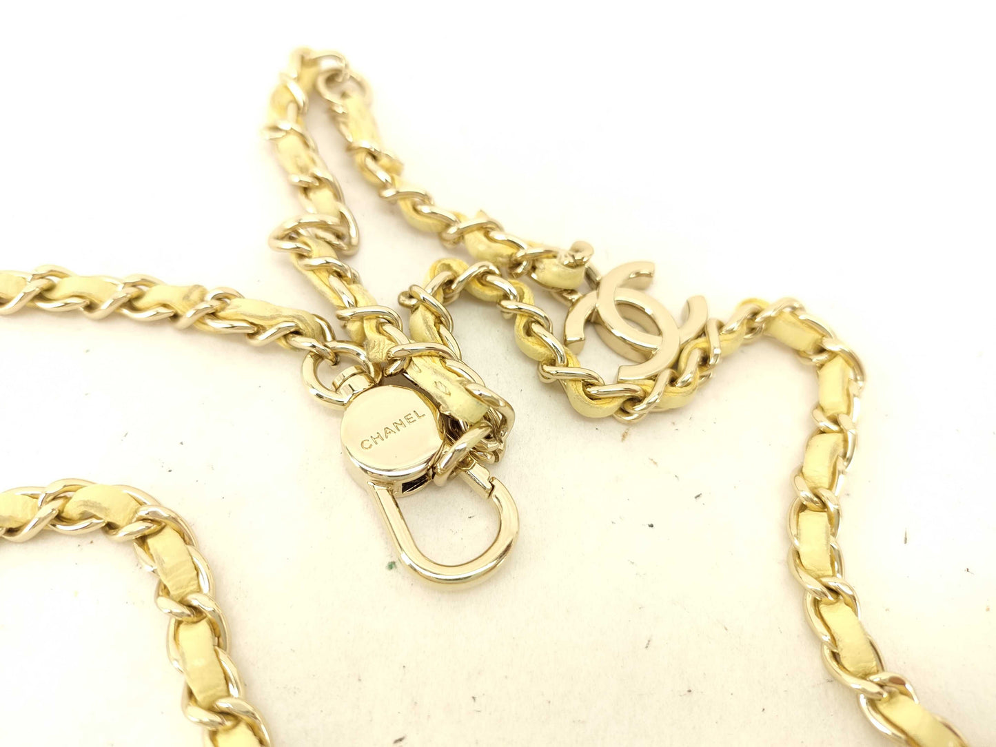 CHANEL Matelasse Chain Mini Waist Pouch Yellow Shoulder Bag