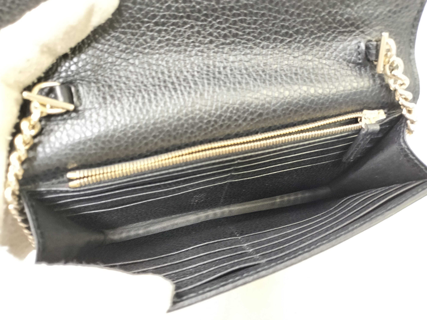 GUCCI Gucci Shoulder Bag Leather Black Clutch Bag