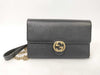GUCCI Gucci Shoulder Bag Leather Black Clutch Bag