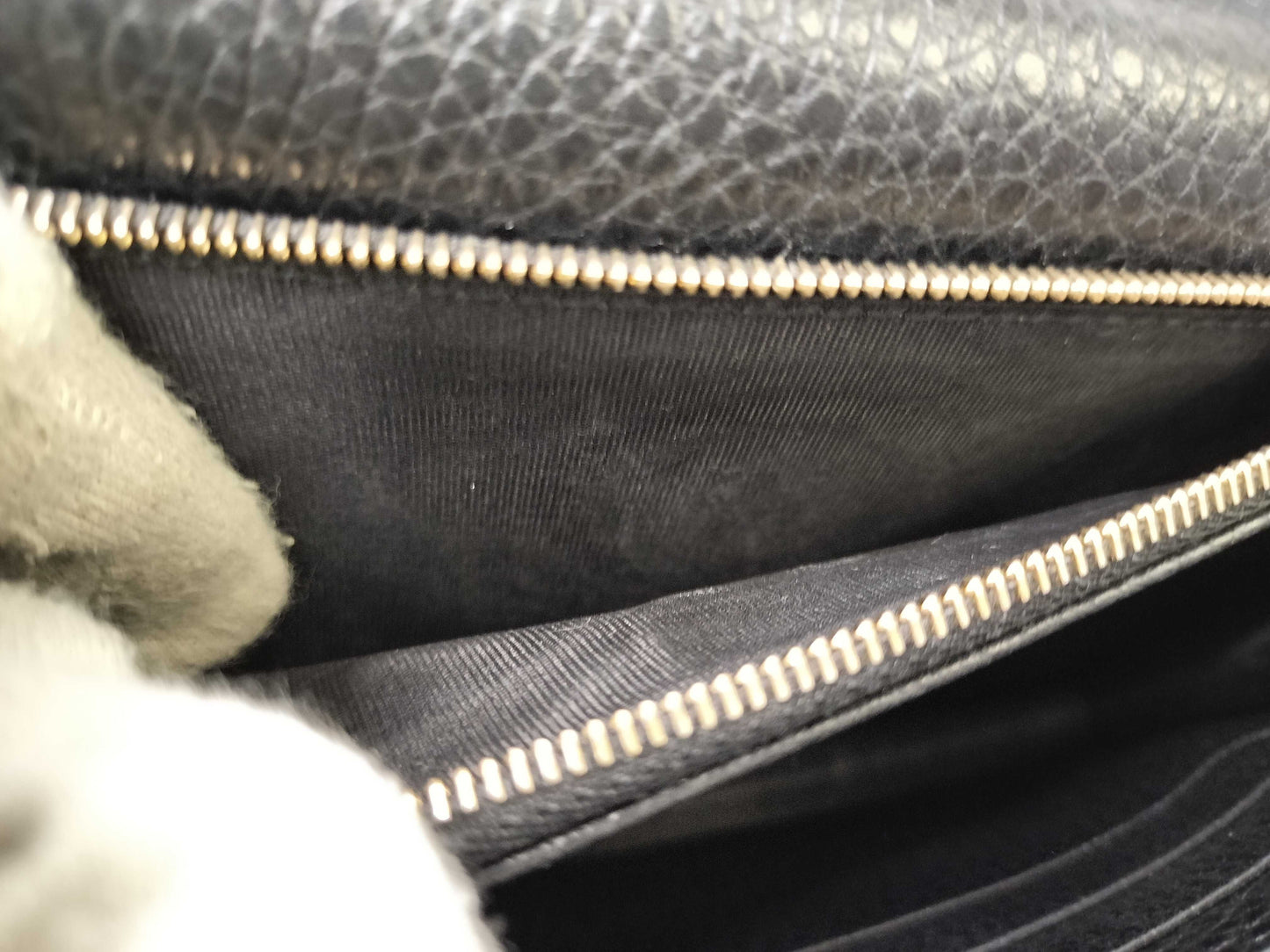 GUCCI Gucci Shoulder Bag Leather Black Clutch Bag