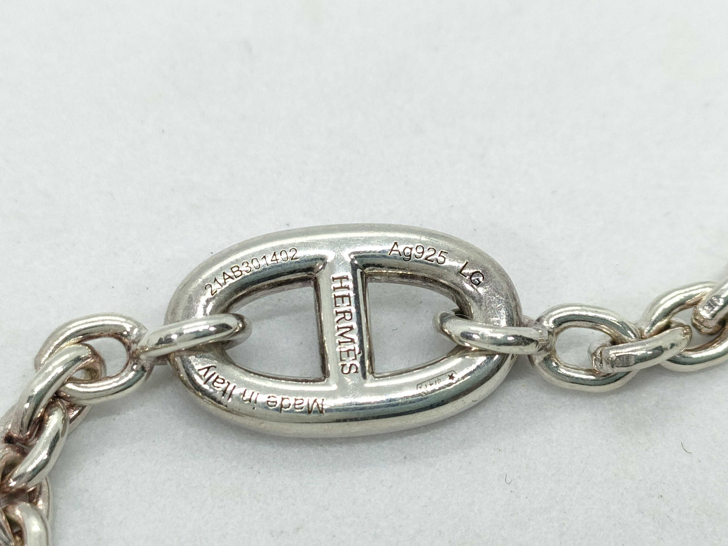 HERMES HERMES Sterling Silver Bracelet Farandoule SV925 LG Bracelet/Bangle