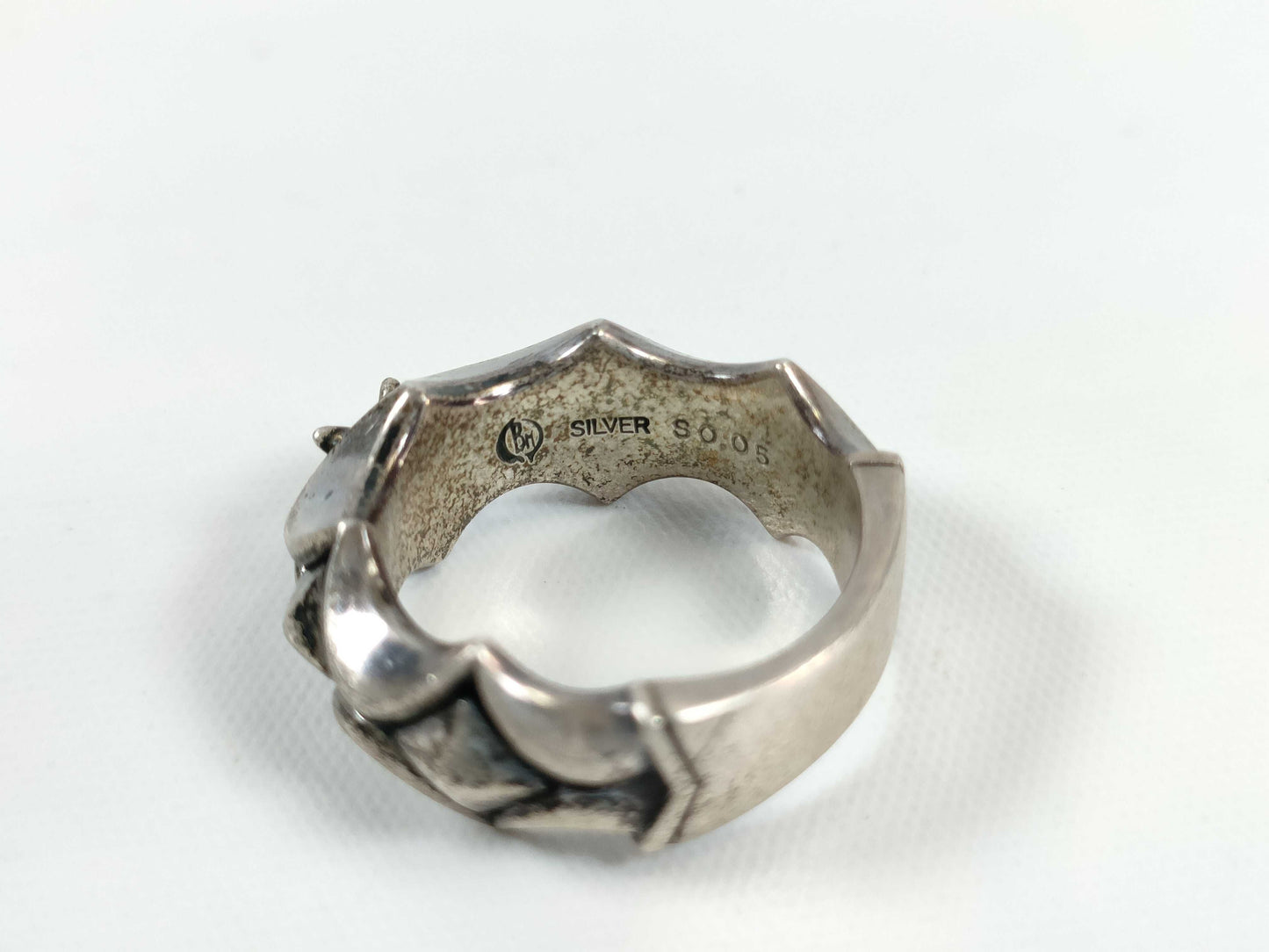 Bloody Mary Colored Stone Ring 925 11.6g