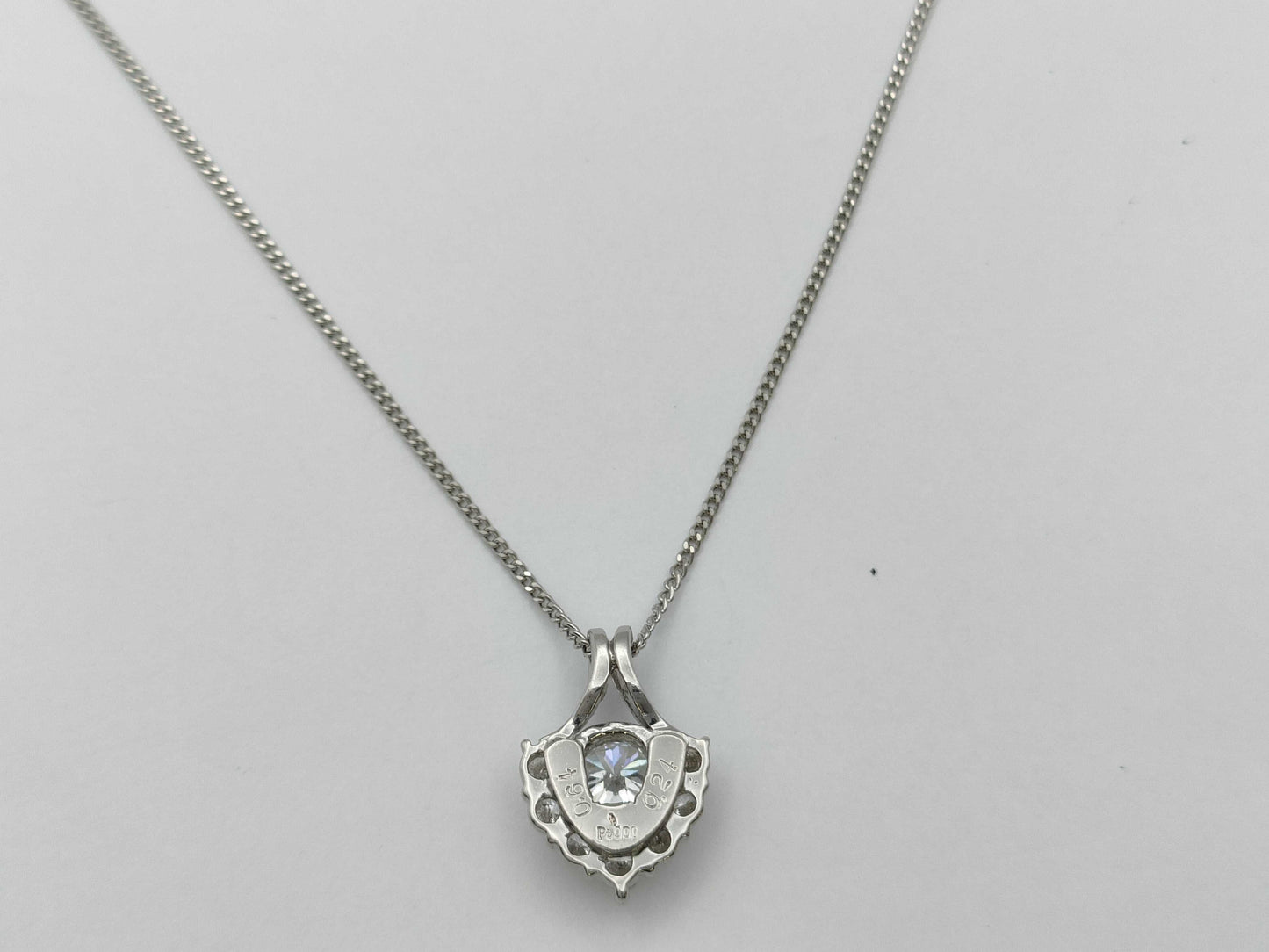 D0.64ct FD0.24ct Pt900/850 4.1g Necklace