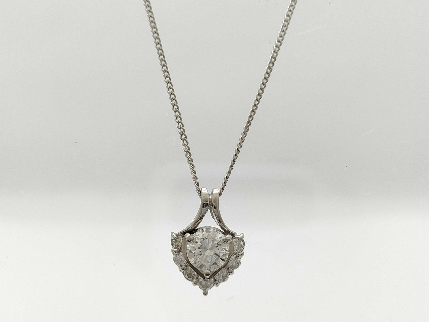 D0.64ct FD0.24ct Pt900/850 4.1g Necklace