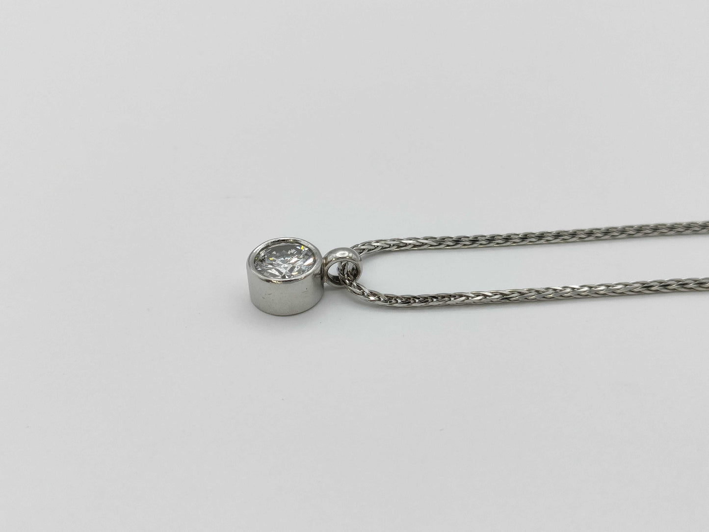 D0.45ct Pt900/850 4.5g Necklace