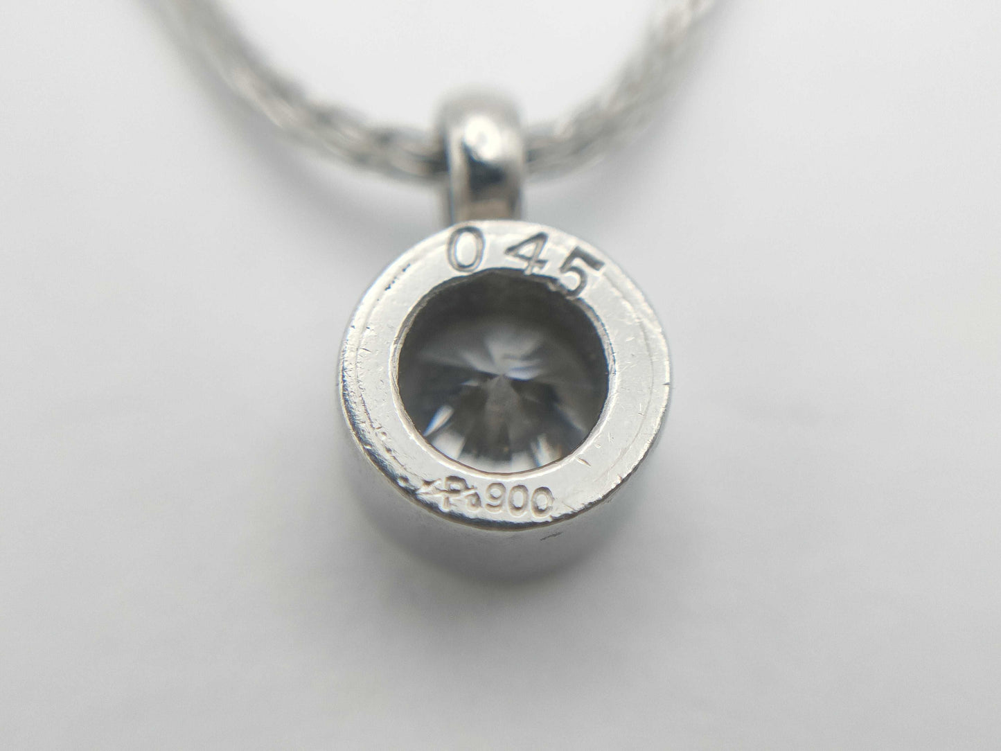 D0.45ct Pt900/850 4.5g Necklace