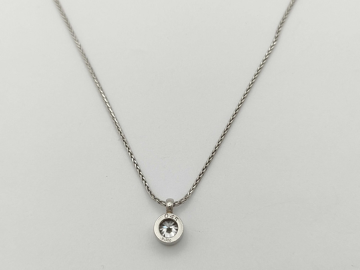 D0.45ct Pt900/850 4.5g Necklace