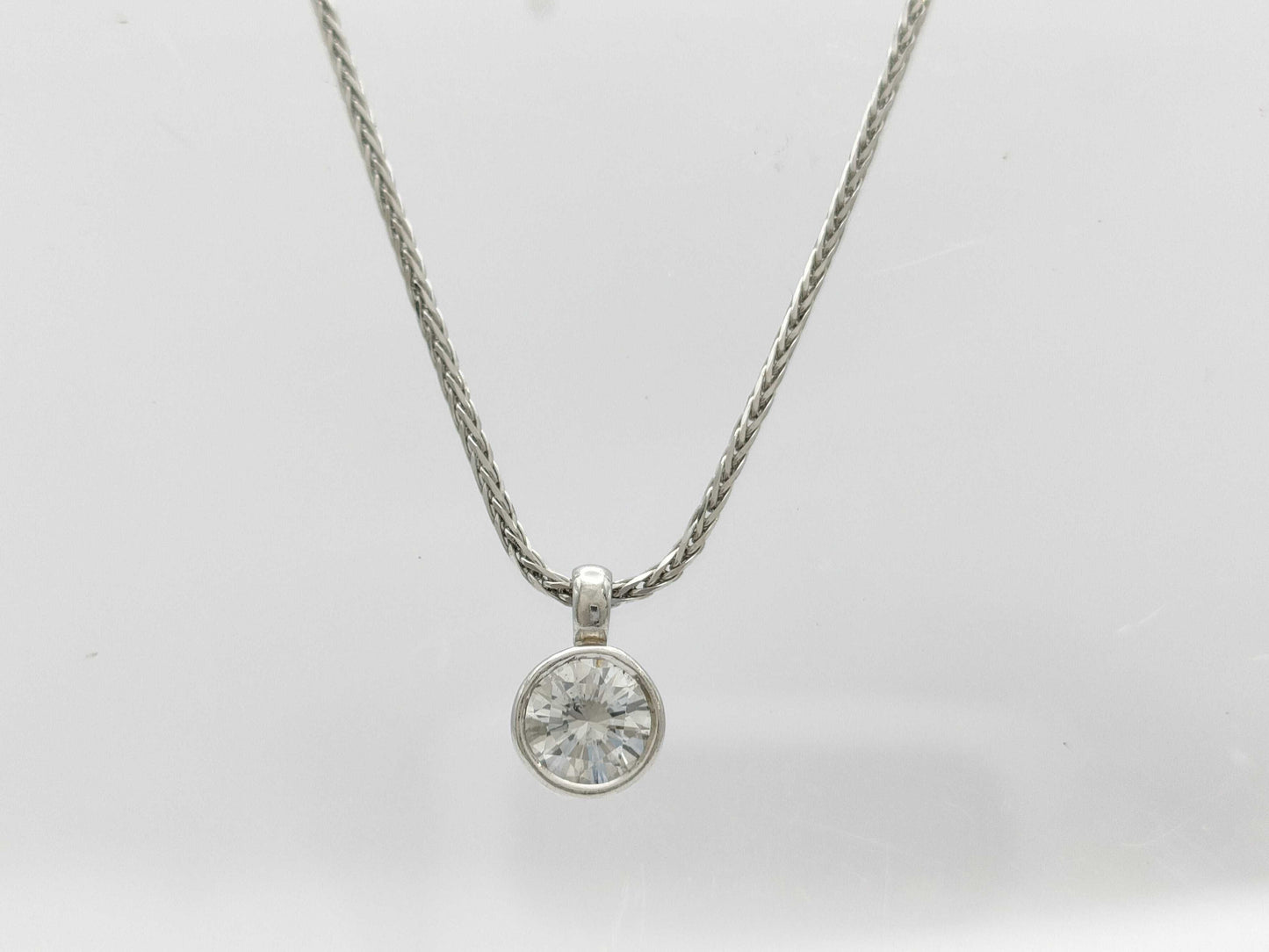 D0.45ct Pt900/850 4.5g Necklace