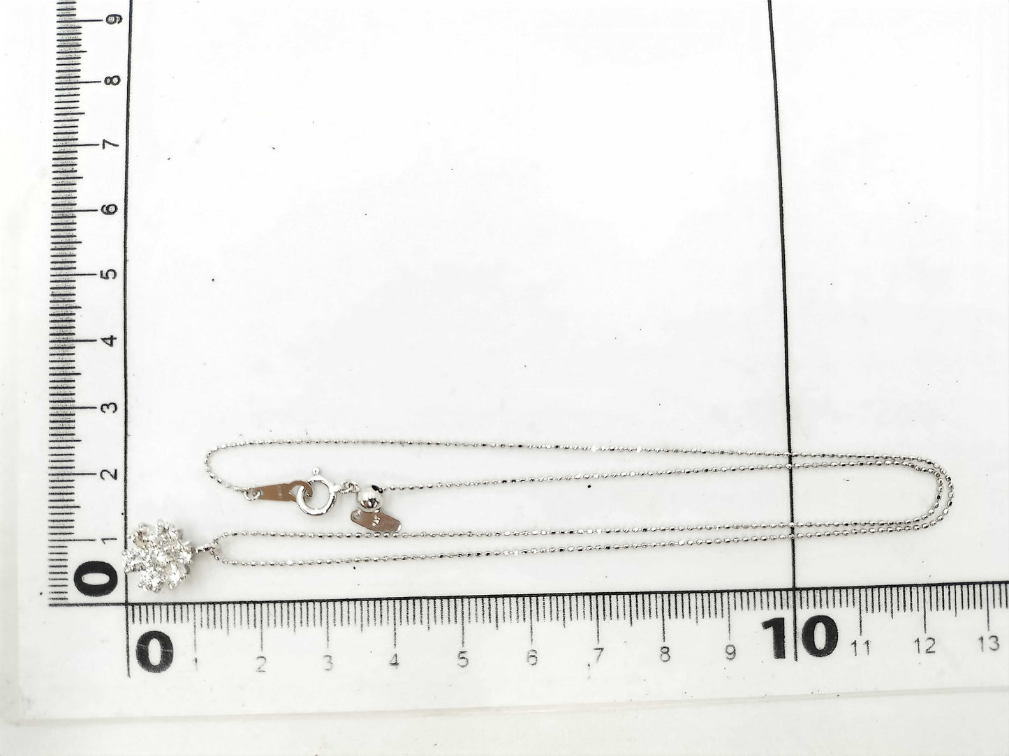 D1.00ct K18WG/PT900 3.3g Necklace