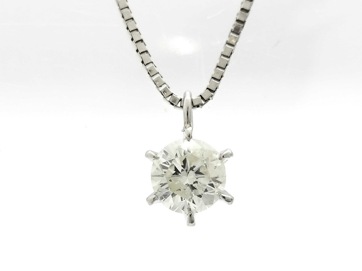 D0.591ct Pt900/850 3.4g Necklace