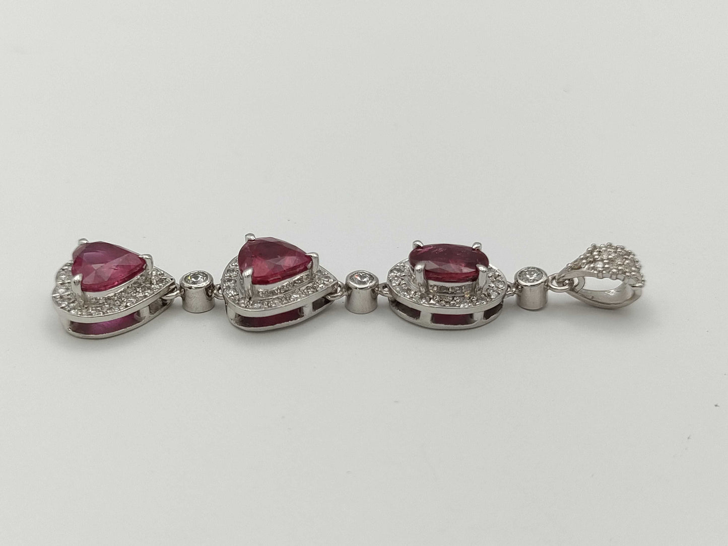 R1.04ct D0.13ct / R1.41ct D0.12ct / R1.37ct D0.12ct PT900 8.6g Pendant Top