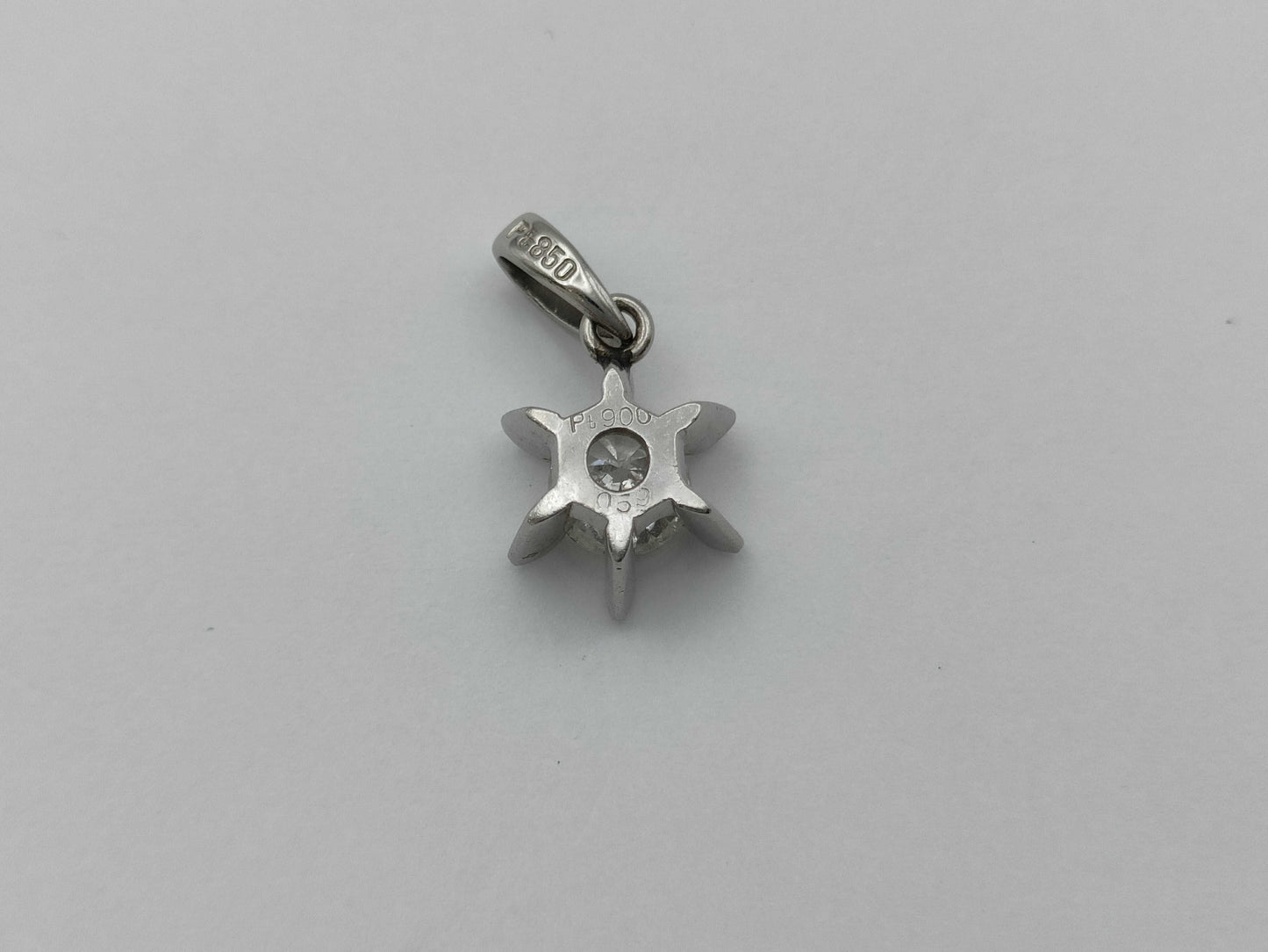 D0.59ct Pt900/850 1.9g Pendant Top