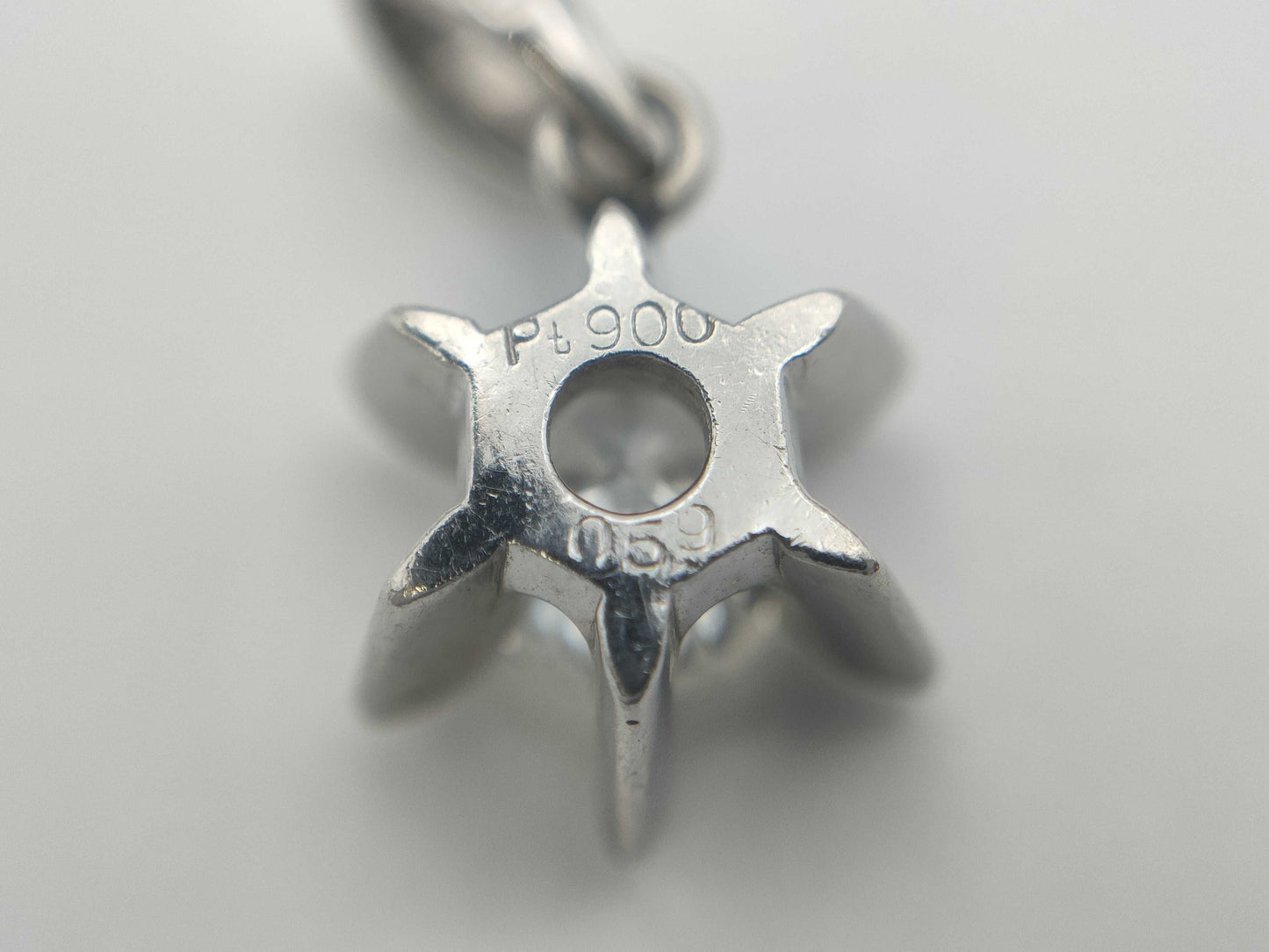 D0.59ct Pt900/850 1.9g Pendant Top