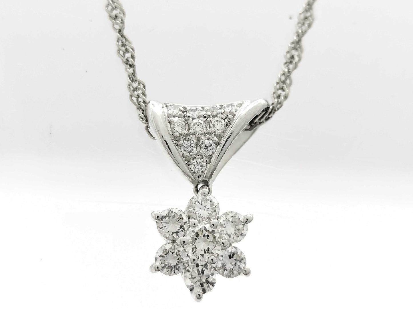 D1.00ct Pt900/850 6.7g Necklace
