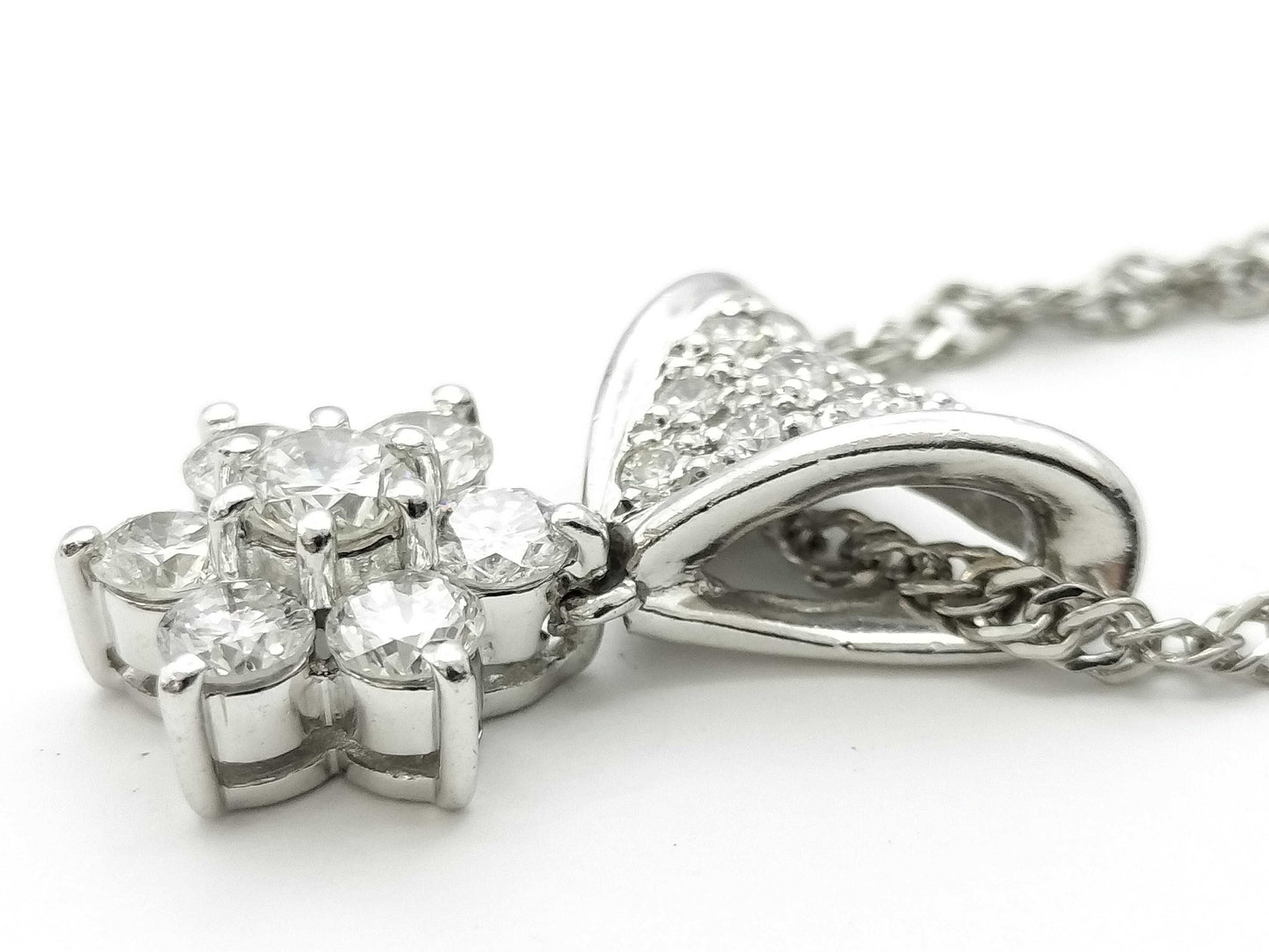 D1.00ct Pt900/850 6.7g Necklace