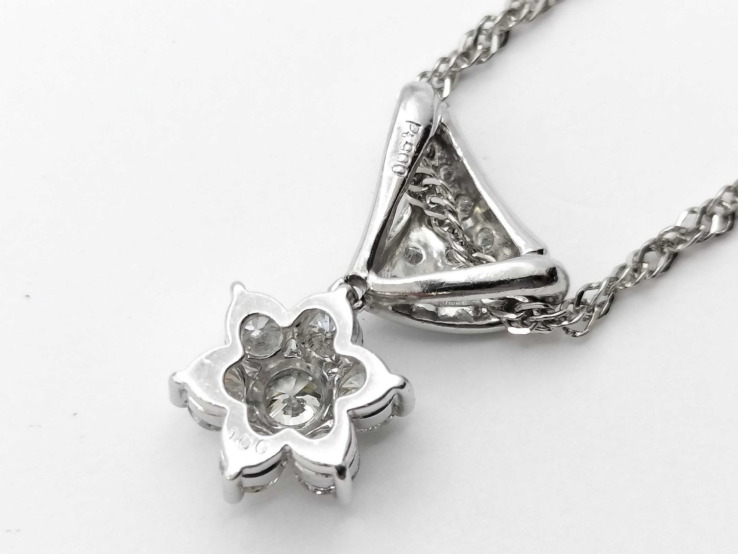 D1.00ct Pt900/850 6.7g Necklace